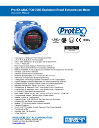 Thumbnail of document Manual - PD8-7000 ProtEX-MAX Explosion-Proof Temperature Meter